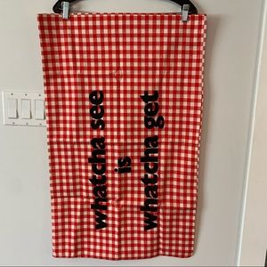 King Size Pillow case red check whatcha See is Whatcha get  Bed